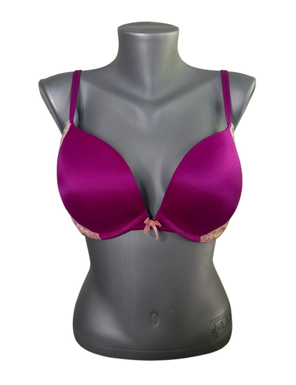 Victoria's Secret Hot Fuchsia Lace Very Sexy Push-Up Bra 36D Festival Lingerie